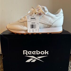 Reebok Classic Leather Sneakers - White and Tan